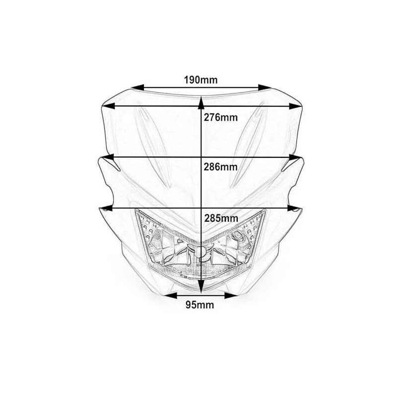 Nuevo faro negro para moto de cross para Yamaha WR250R WR250X WR250F WR450F Enduro EE. UU. Foto 2 de 4