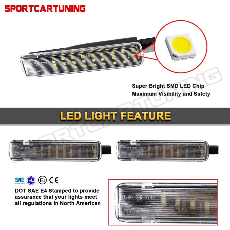 LED Door Courtesy Light For Chevy C/K Silverado Suburban Tahoe GMC Sierra Yukon — 第 4/4 张图片