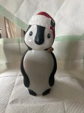 Christmas Holiday Time 11” Pengu Blow Mold Tabletop Black Penguin Lights Up 2022