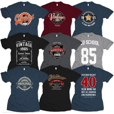 T-Shirt 40. Geburtstag Geschenk 40 Jahre Jahrgang 1985 vierzig 85 Fun Shirt