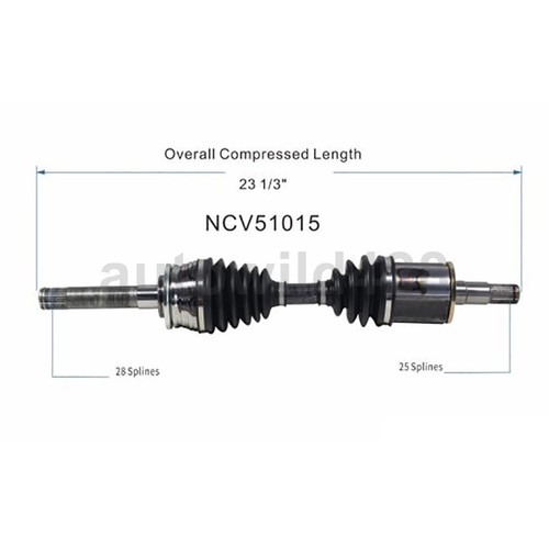 2 Front CV Axle Assembly Fits 1987 1988 1989 1990 1991 1992 1993 Dodge Ram 50 - Bild 5 von 10