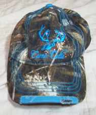 Camo Cutie Embellished Distressed Cap - B & T Outdoors - Never Worn