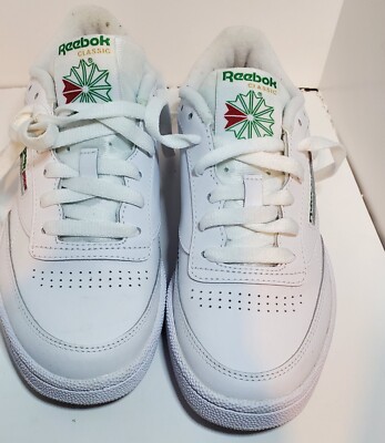 Reebok Club C 85 Vintage White Green 100046747 Size Womens