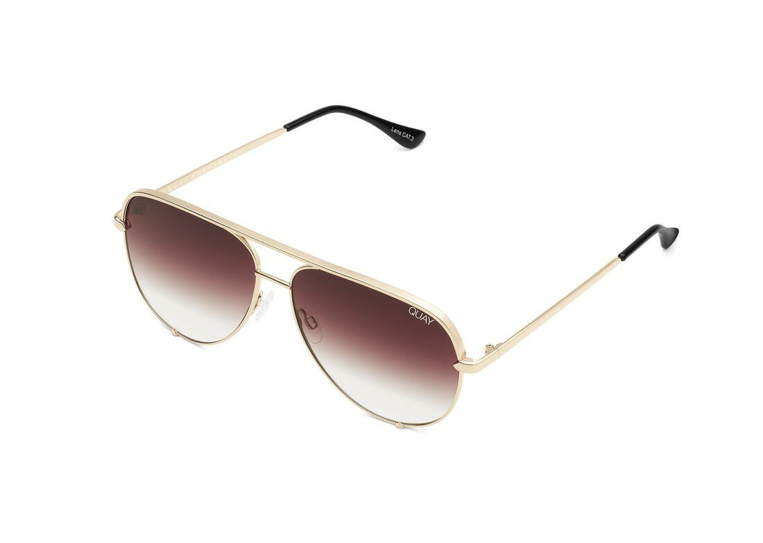 Quay Australia High Key 126 Aviator Sunglasses Brown Lens Cat3 + original case Quay_HighKeyExtraLarge_Chocola  main image 3