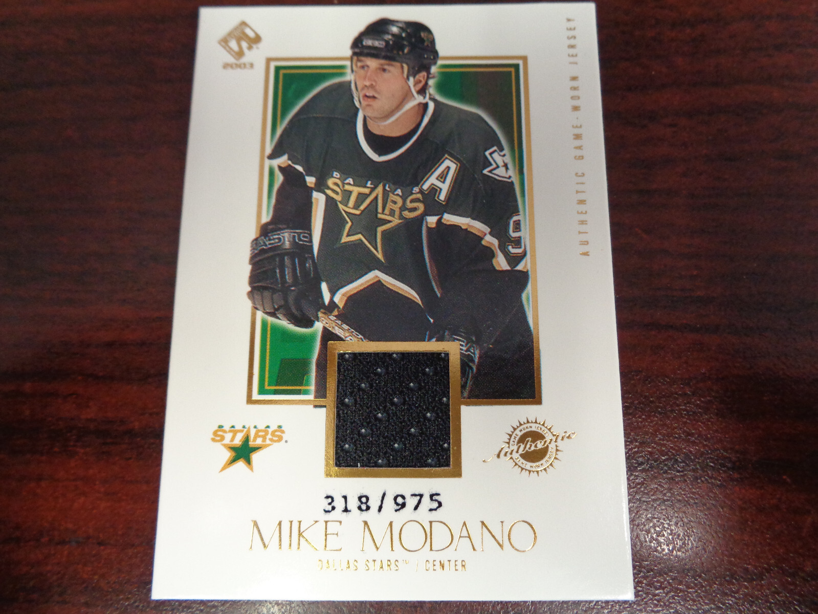 2003 Private Stock Mike Modano #'ed 318975 GAME USED JERSEY-Stars | eBay