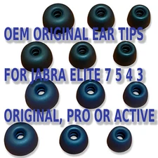 OEM Original Silicone Ear Tips For Jabra Elite 8 7 5 4 3 Active Pro Headphones