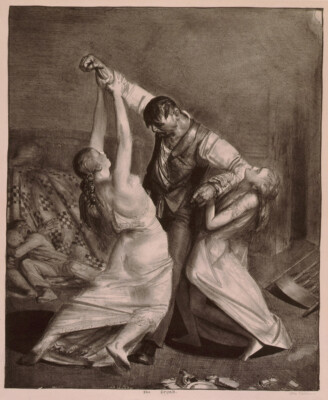 George Bellows - The Drunk Father (1923) Signed - 17'' x 22'' Fine Art Print