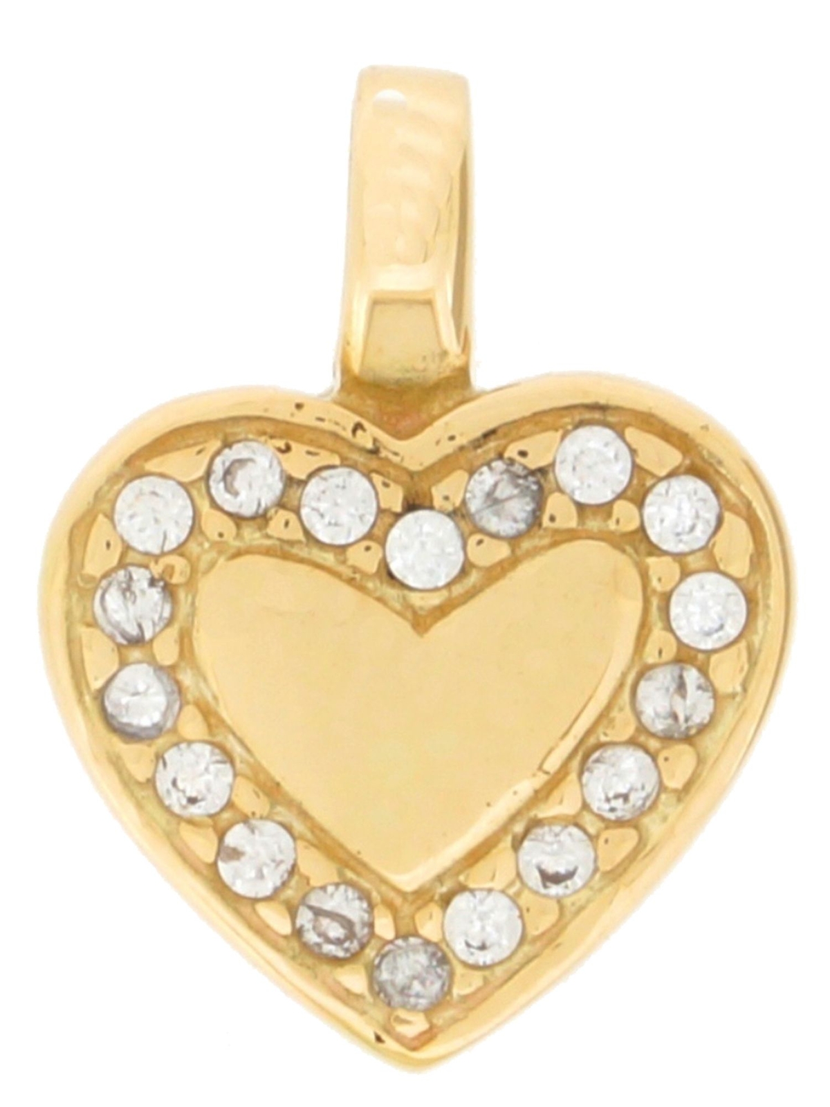 Герри Эдер Анхенгер Герц (Gerry Eder Anhänger Herz) 14-каратное (585 проба) золото Gelbgold Weiß Zirkonia 21.1120