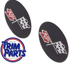Us Made 1968 - 1977 Corvette Inside Door Handle Latch Emblem Decal Pair C3 New