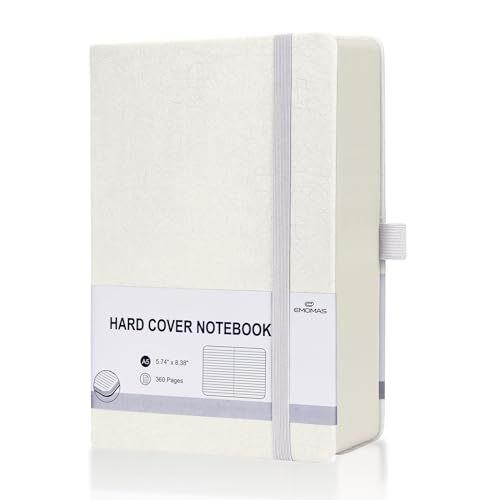 A5 Lined Notebook with 360 Numbered Pages - Thick White Paper