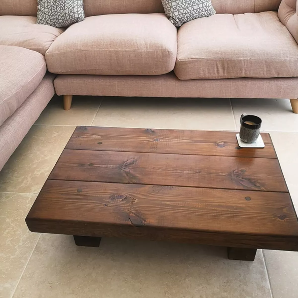 Low solid wood coffee table online