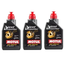 Motul Gear Competition 3 Liter 75W140 Synthetic Trans & Differential Fluid 3x1L