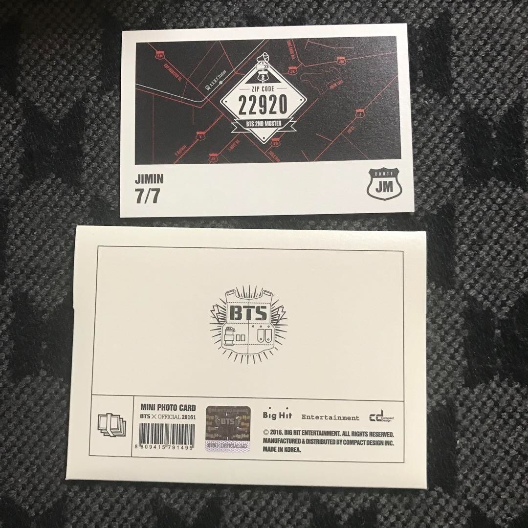 2nd muster zip code 22920 ポストカード & バッチ BTS 2nd