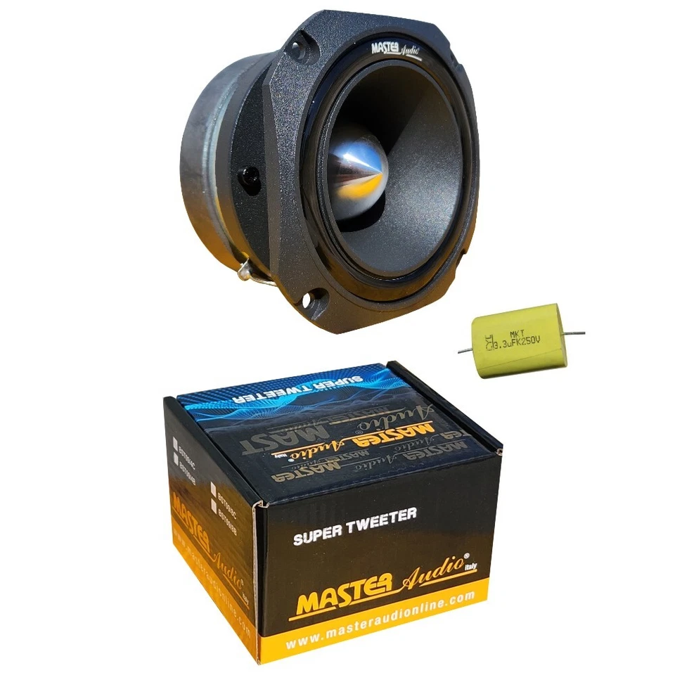 1 Master Audio Bst09/4b Super Tweeter 10 X 10 CM 112 DB 4 Ohm Portes Portières - Photo 2/4