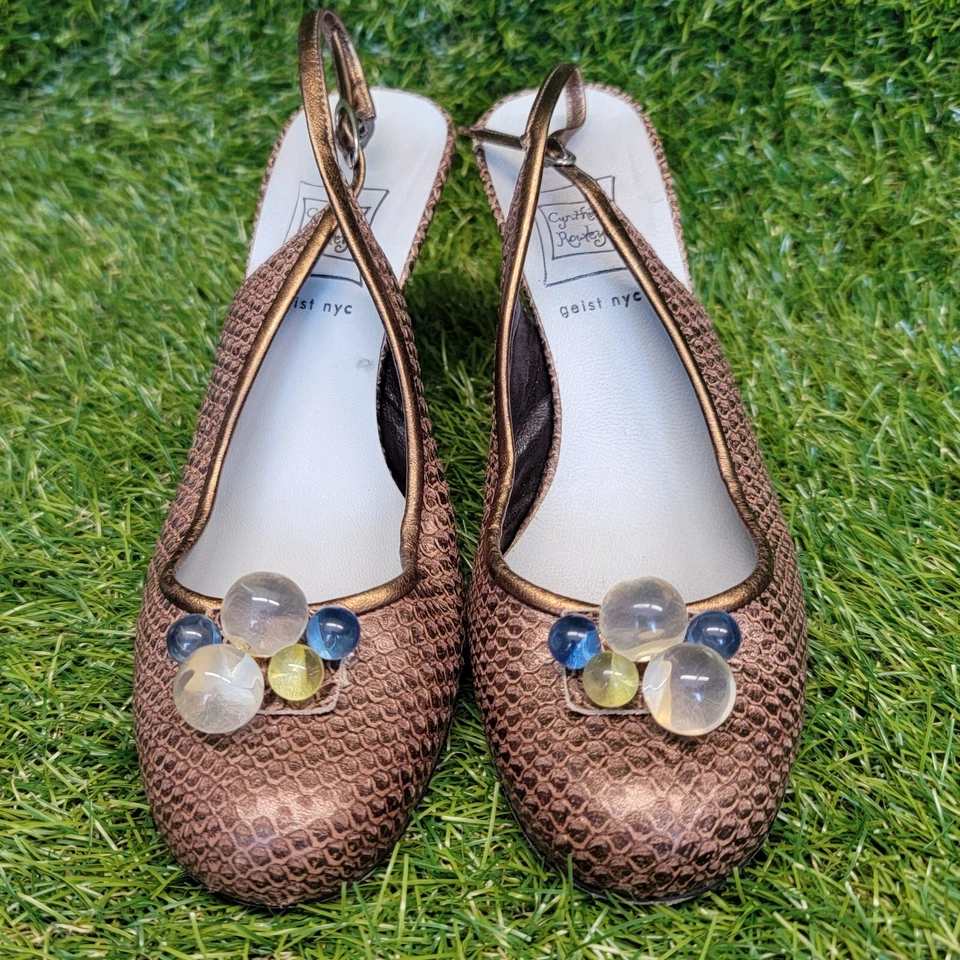 Cynthia Rowley slingback  pumps made in Italy  size 8B - Image 3 of 4