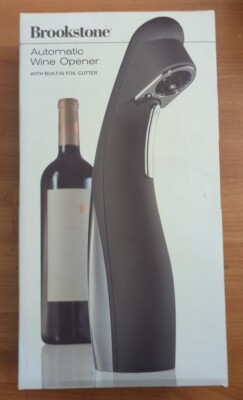 Brookstone Automatic Wine Opener with built in Foil Cutter NEW