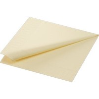 250 Duni Servietten 33X33 Cm 3-Lagig 1/4 Falz Zelltuch Cream, Creme, Champagner