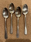 Set of 4 International Sterling Silver Pine Tree Demitasse Spoons 4"