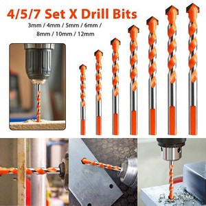 5 x Multifunctional Drill Bits Ceramic Glass Punching Hole Working Tool 6-12mm 5 x Multifunctional Drill Bits Ceramic Glass Punching Hole Working Tool 6-12mm
