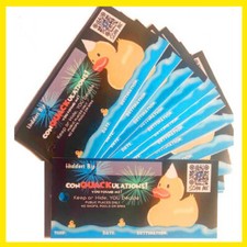 20 FUN with CRUISING DUCKS - TAGS LABELS with QR CODE 4 X 2 for RUBBER DUCKIES