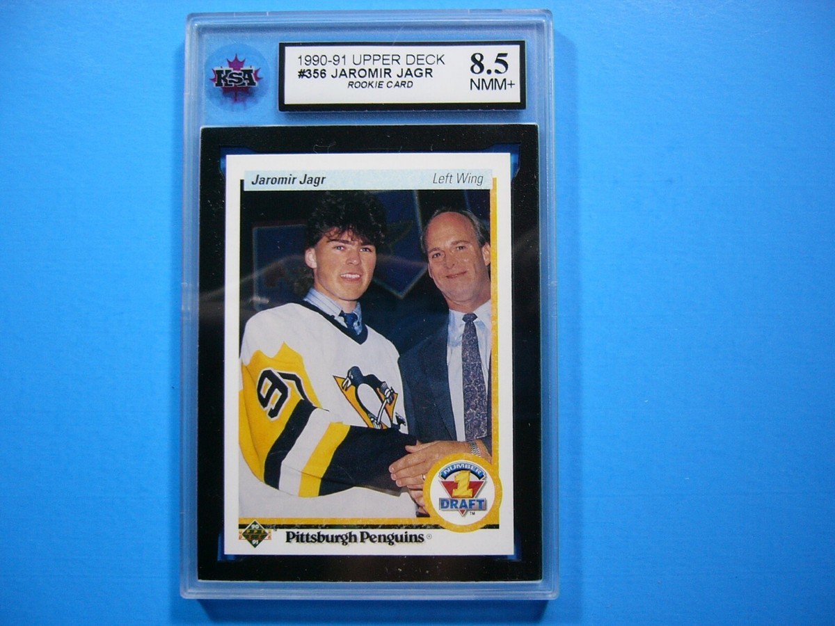 1990-91 Upper Deck Hockey Jaromir Jagr #356 PSA 8 NM-MINT Rookie RC