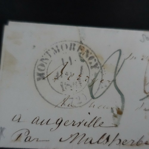 1841 - Montmorency - COVER Cover Lake Id Red+Black Box Rural C Of Soisy - Picture 2 of 5