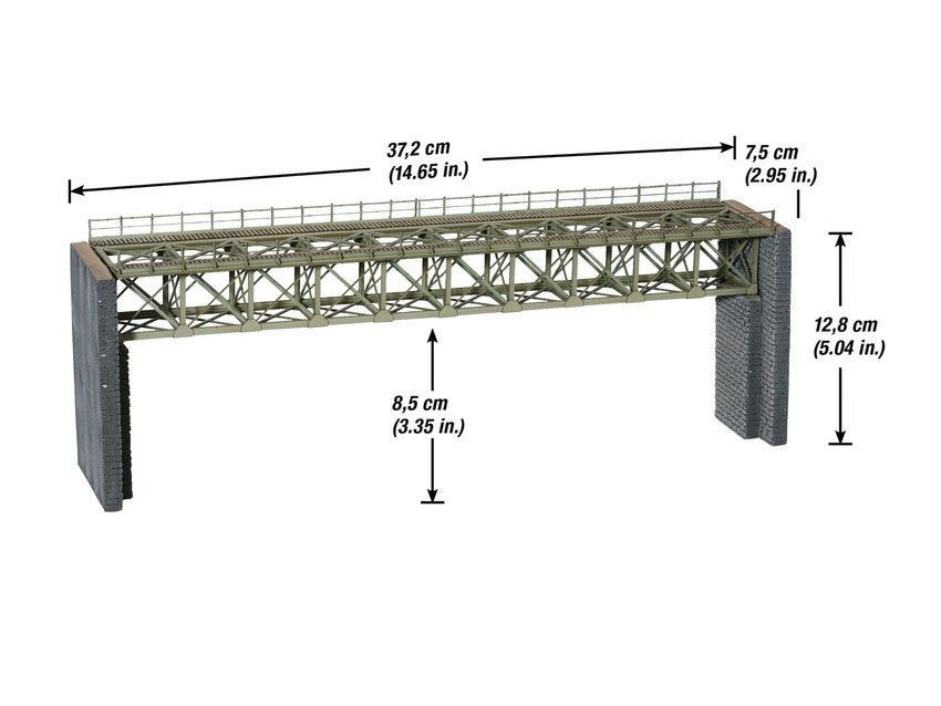 Noch 67020 Spur H0 - Stahlbr&uuml;cke 37,2 cm NEU und OVP
