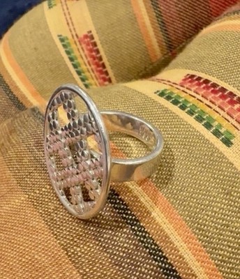 Großer Vintage Anna Beck 925 Sterling Silber Nailhead Cocktail Ring Gr. 7 Ansehen