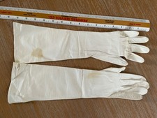 French leather Opera formal gloves smooth GOAT skin silk elbow length size 6.5