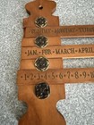 VTG Perpetual Calendar Sliding Dates Wall Mount Wood TELL CITY CHAIR CO Andover — photo 9