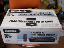 NEW Symphonic FUNAI VR-701 VCR 4 Head Hi Fi Stereo VHS Player Recorder