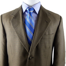 Gianelli Uomo Men's Multicolor Houndstooth Blazer Sport Coat 42L 3 Button
