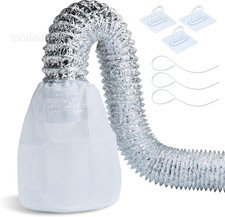 2 Pack Dryer Vent Lint Bags, Traps for Indoor Outdoor White..