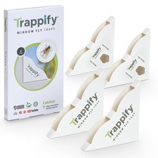 Trappify Fly Trap Indoor: Window Traps for Home Fruit White
