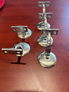 Brushed Nickel Stair-Rail Wall Brackets