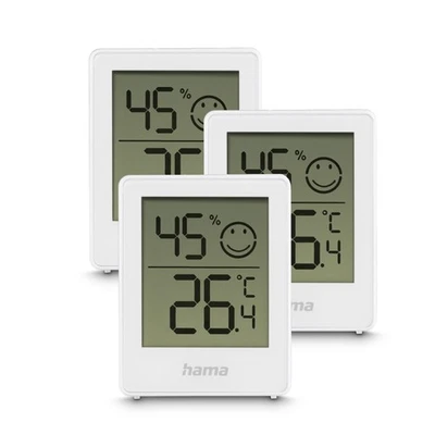 Hama Thermometer Hygrometer 3er-Set digital, Innen Temperatur & Luftfeuchtigkeit