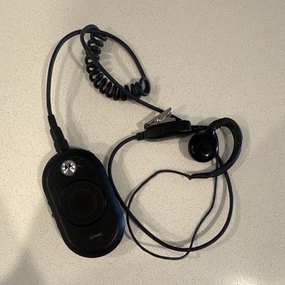 Motorola CLP1060 UHF Two-Way Radio Ear-Hook Earpiece Inline PTT Mic Black