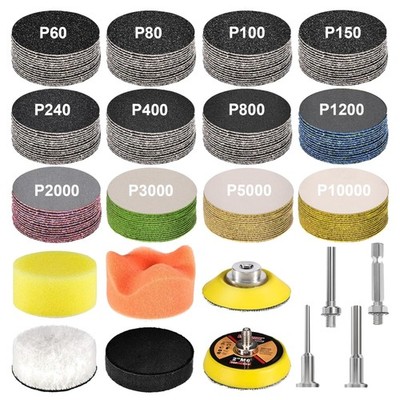 Schleifscheiben Set Schleifpapier Körnung 60-10000 Schleifpads Polierset