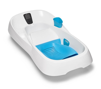 Cleanwater Tub, 3-In-1 Grow-With-Me Baby Bathtub with Digital Thermometer for Ne