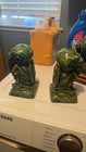 Green Stone Octopus Bookends, Marbled Polished Finish, Animal Theme Pair — photo 6