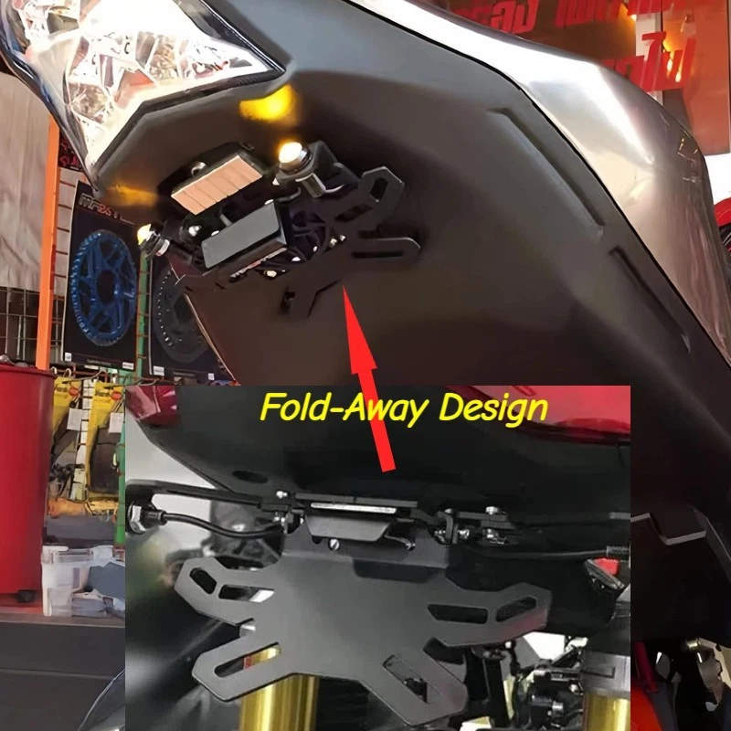 Складной кронштейн для номерного знака рама держатель крепление для Yamaha YZFR1 YZFR1S YZFR1M - Изображение 4 из 4