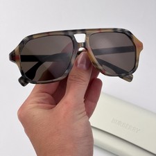 Burberry KIDS Sunglasses Vintage Brown Pilot JB4340 377873 NEW AUTHENTIC