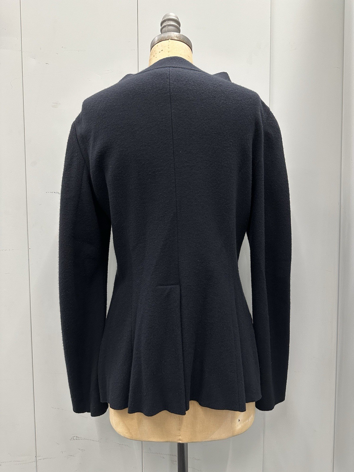 Vintage Giorgio Armani 100percent Italian Cashmere Coat Jacket Navy Blue Women’s 46 image 3