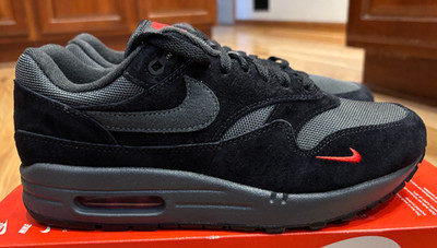 Nike Air Max 1 Black Anthracite Bred FV6910 001 Men's Size 7.5