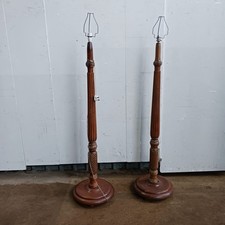 Pair of 19th century (ex bed posts) standard lamps