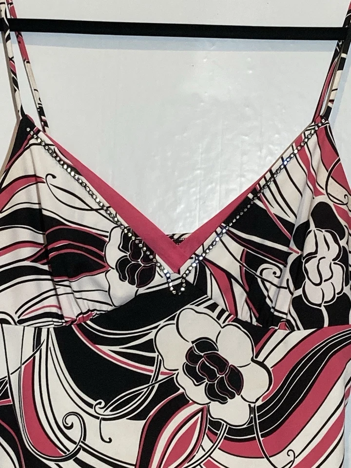 Vestido de fada assimétrico vintage Y2K Rampage tamanho XL strass formatura em camadas HOCO - Imagem 3 de 4