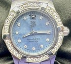 TAG HEUER AQUARACER BLUE MOP & DIAMOND DIAL MARKERS & BEZEL- WAF141J WITH PAPERS