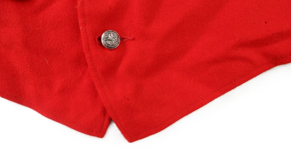 VTG 1980s PENDLETON USA Men’s Size 38 Button Down Pointed Hem Red Vest - Image 4 of 4