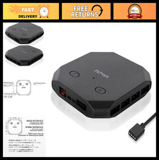 12V RGB to 5V ARGB PC Fan Hub, 6 PWM Ports, 8 ARGB Ports, Supports 6 Fans Acce