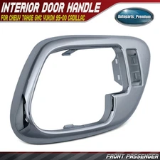 Front Right Chrome Interior Door Handle Bezel with Lock Hole for Chevy Tahoe GMC